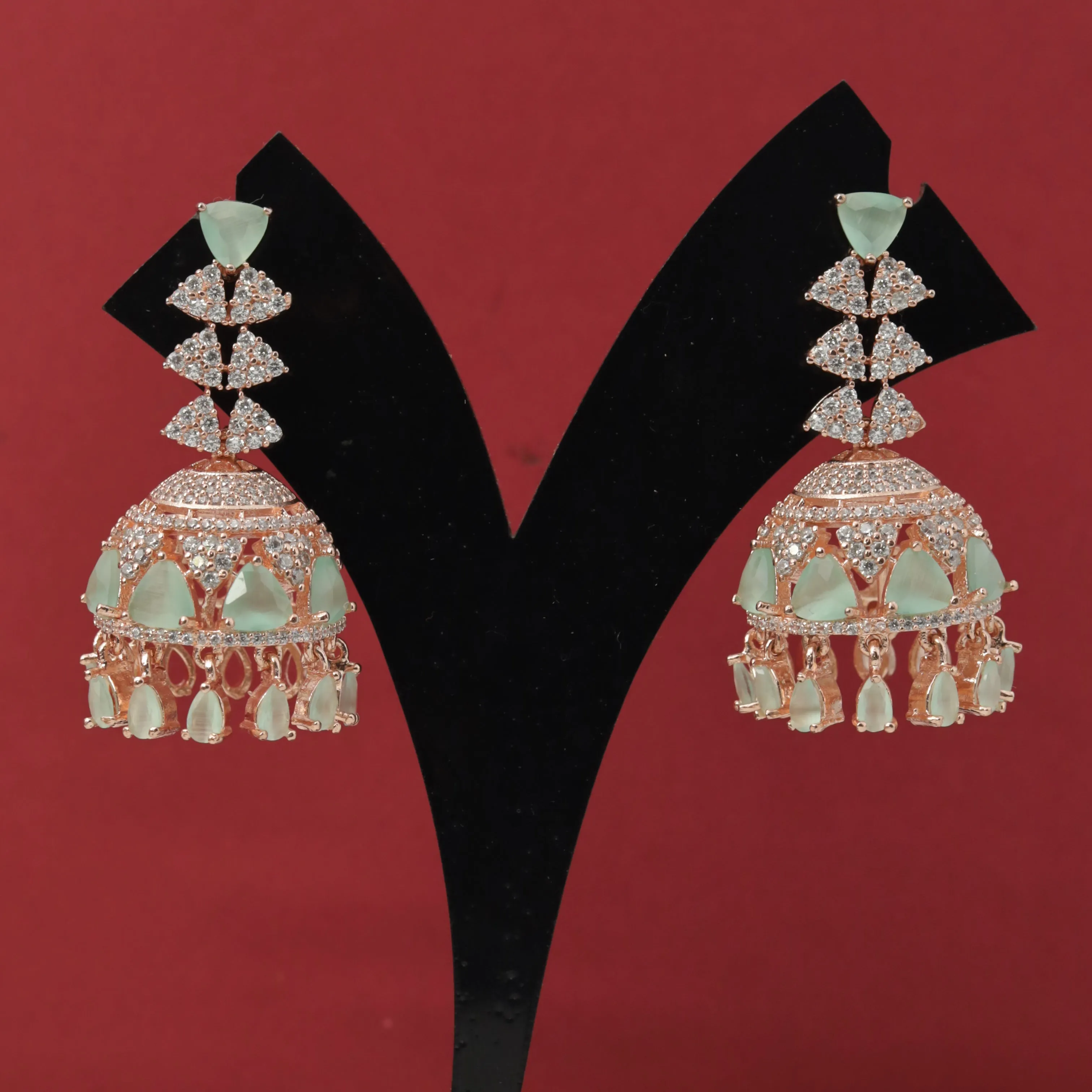 Jhumki Zircon/AD Earring 8330-100