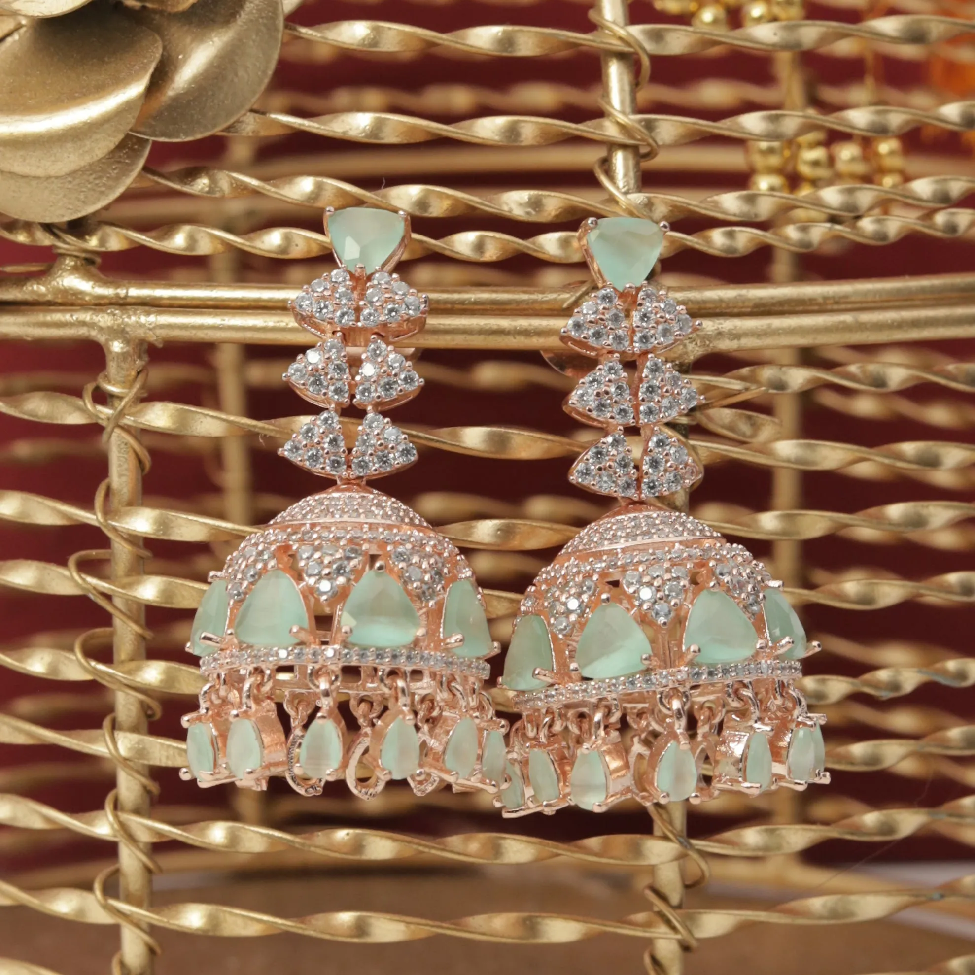 Jhumki Zircon/AD Earring 8330-100