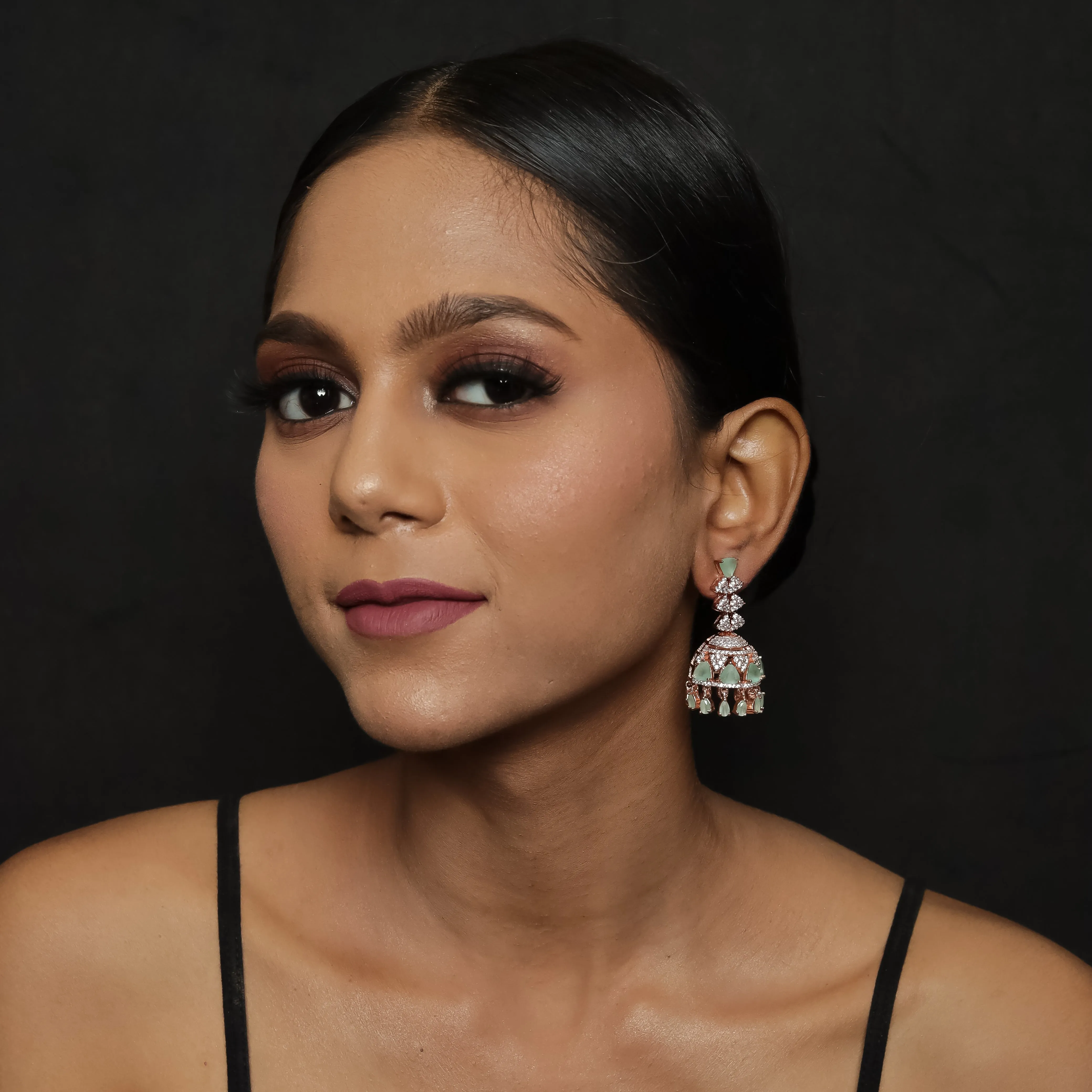 Jhumki Zircon/AD Earring 8330-100