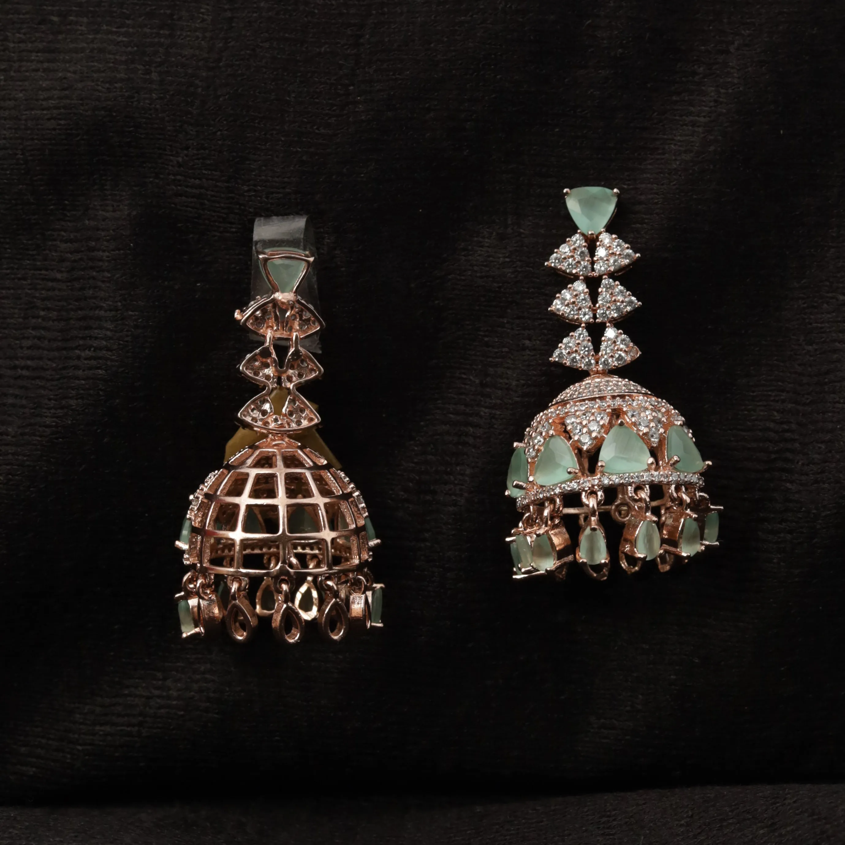 Jhumki Zircon/AD Earring 8330-100