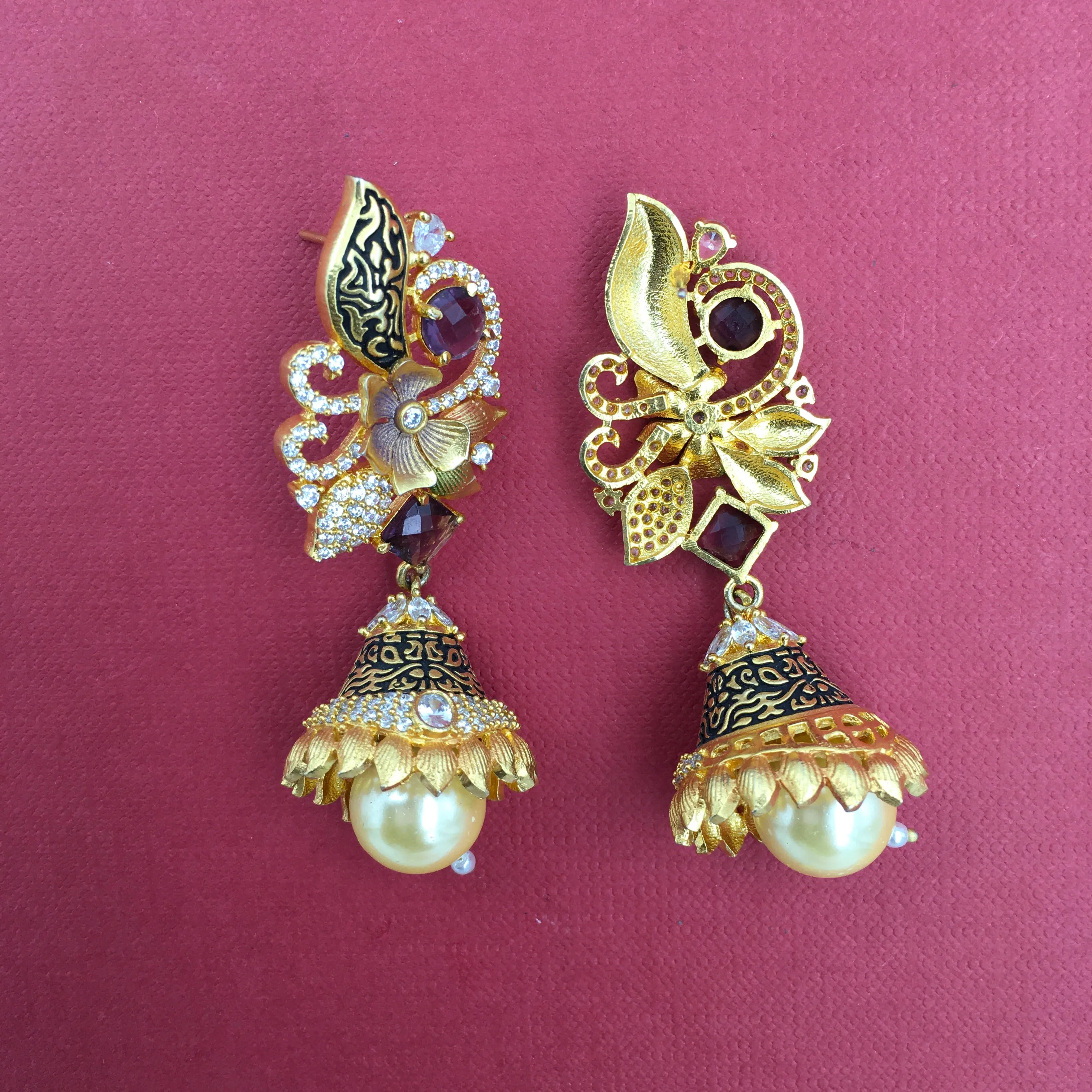 Jhumki Zircon/AD Earring 8866-100