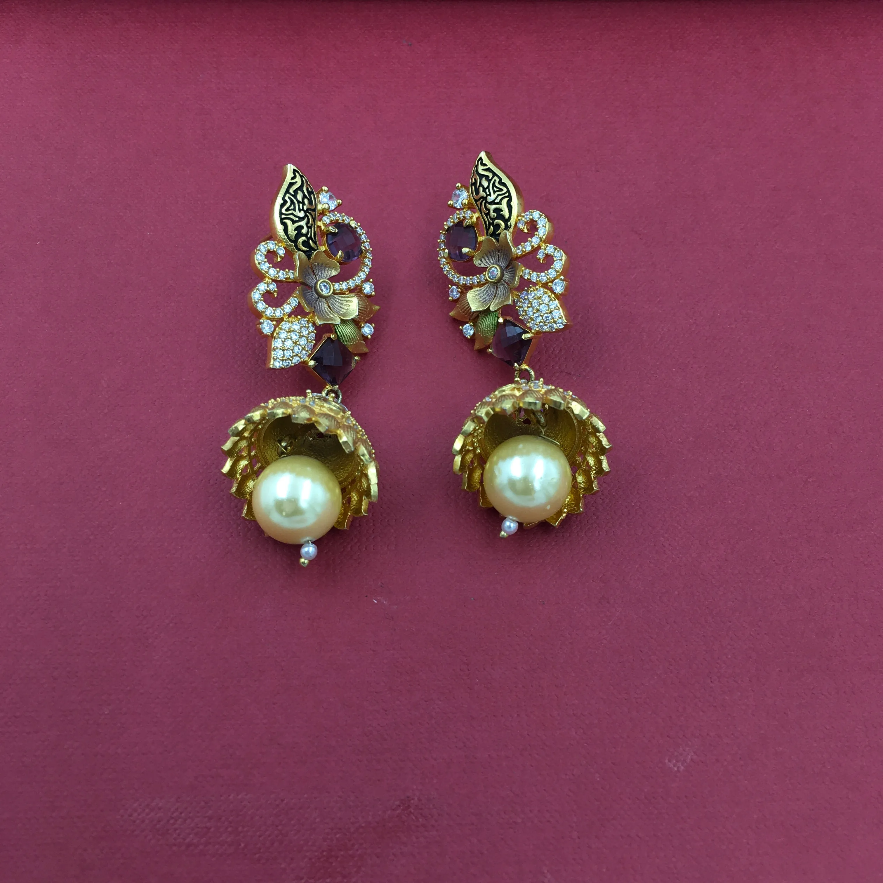 Jhumki Zircon/AD Earring 8866-100