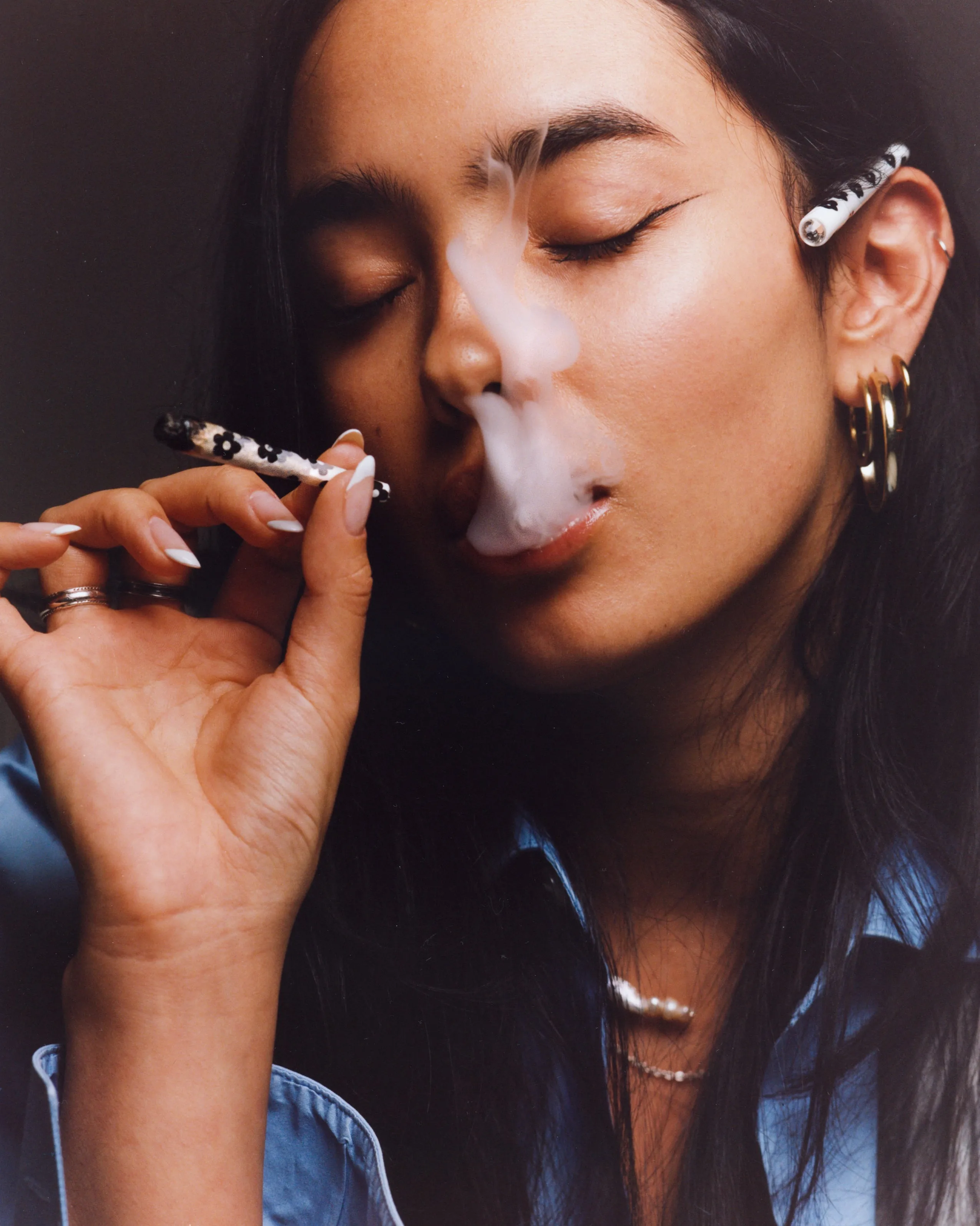 Joint Hair Barrette in Smoke