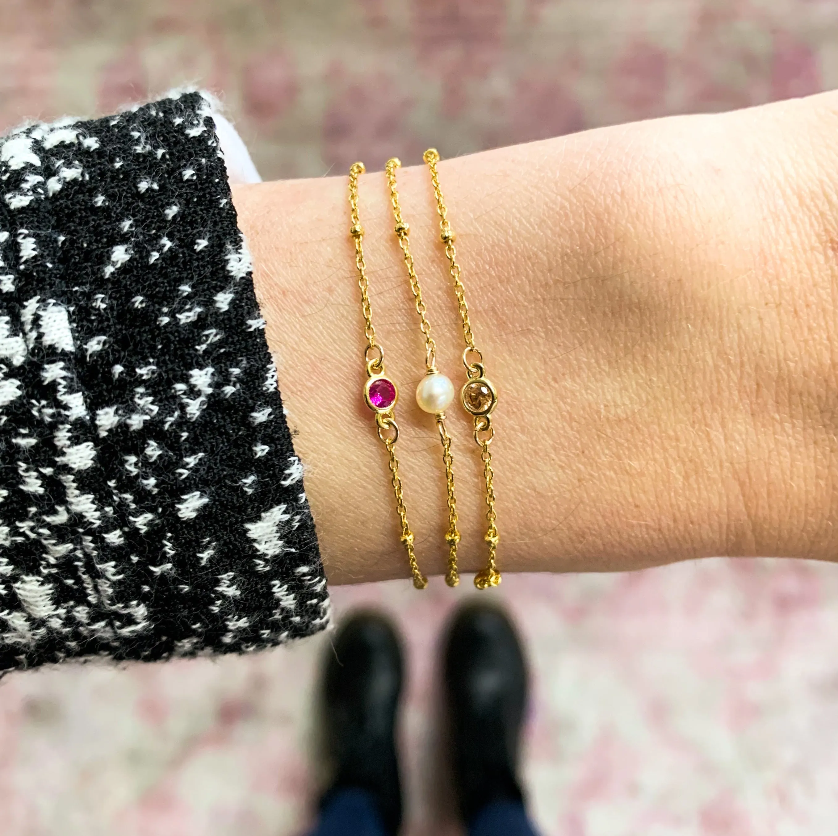 JULY BIRTHSTONE BRACELET GOLD