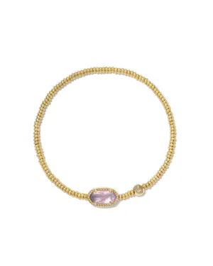 Kendra Scott Grayson Stretch Bracelet In Gold Amethyst