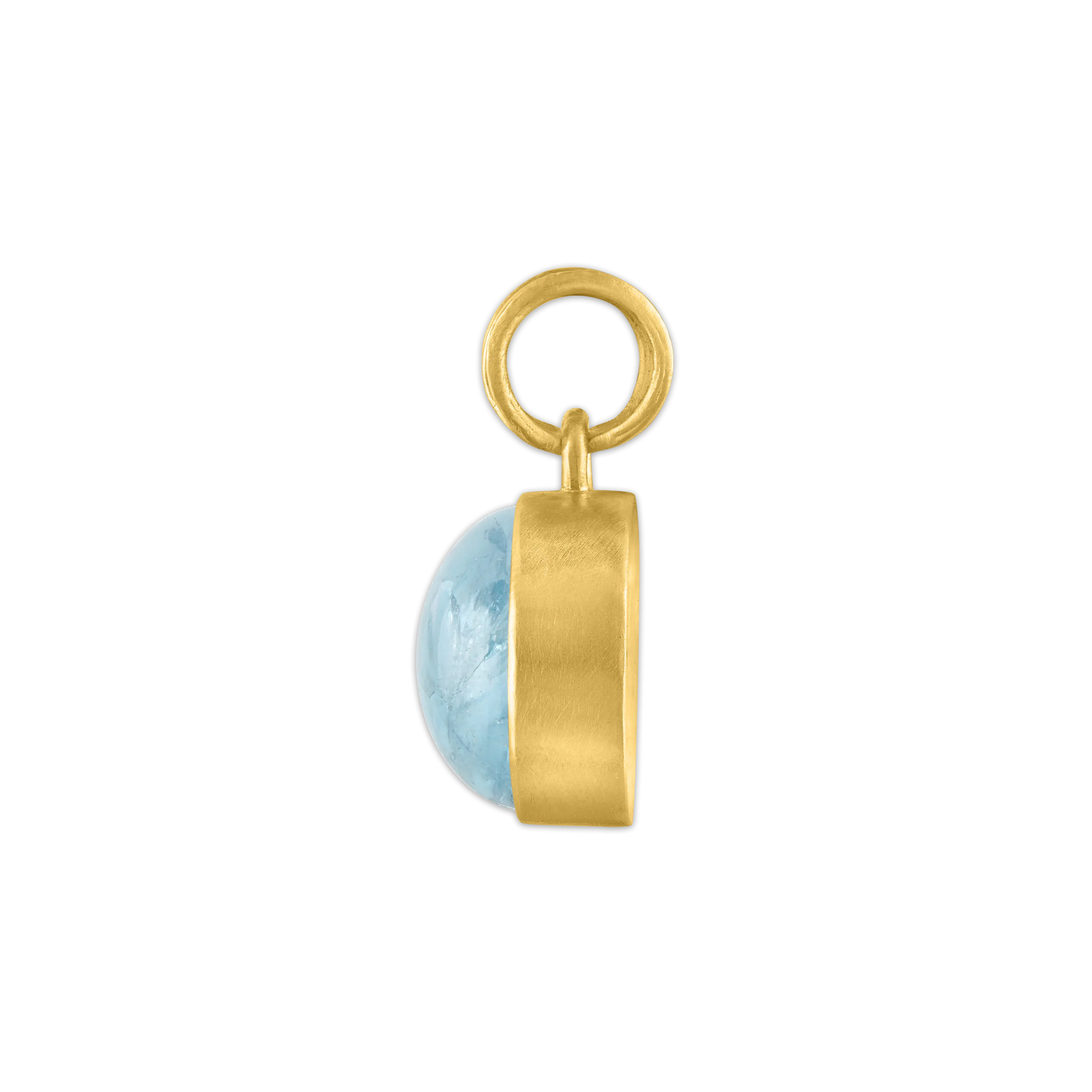 Large Aquamarine Oval Pendant