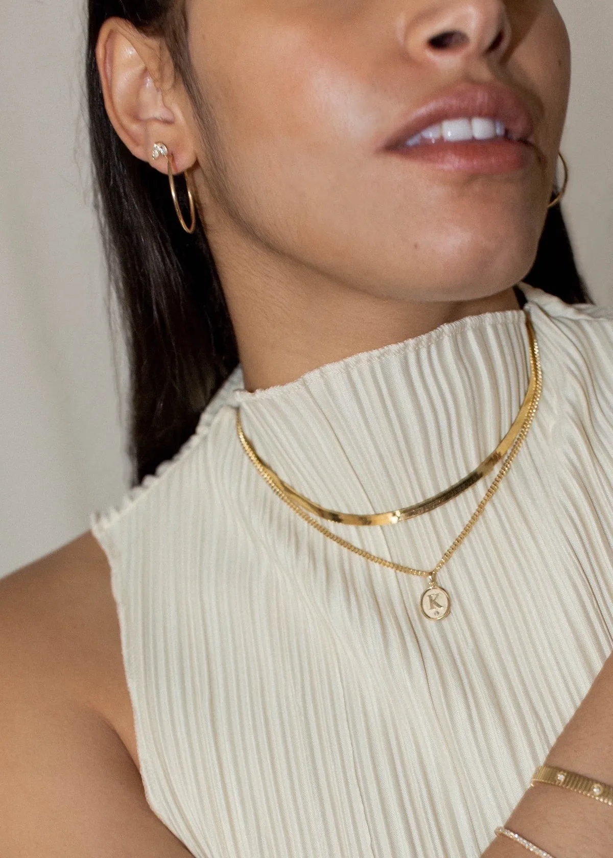 Love Letter Diamond Necklace Curb Chain
