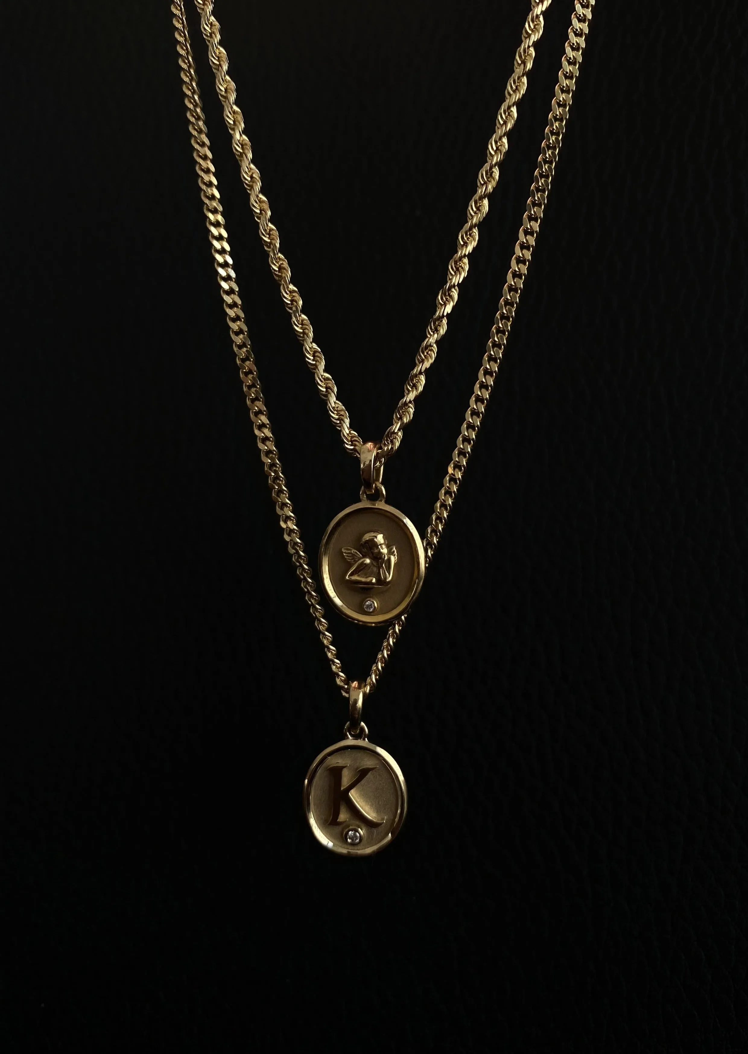Love Letter Diamond Necklace Curb Chain