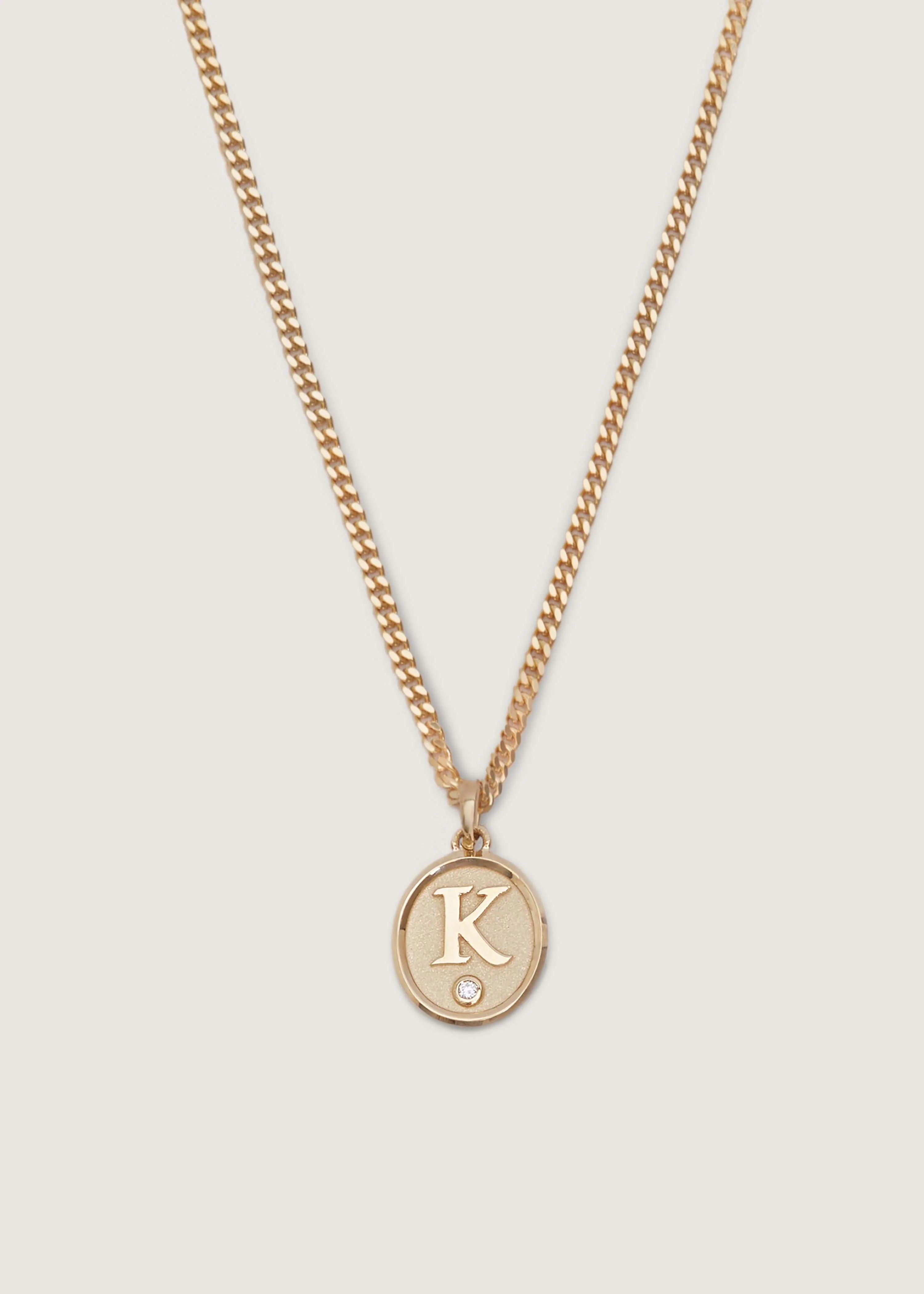 Love Letter Diamond Necklace Curb Chain