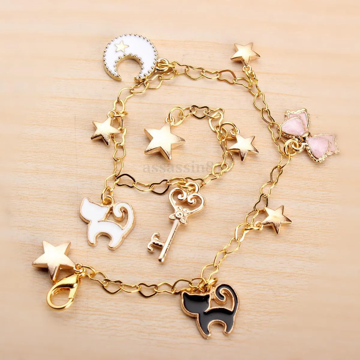 Luna Cat Chain Bracelet Hand Catenary