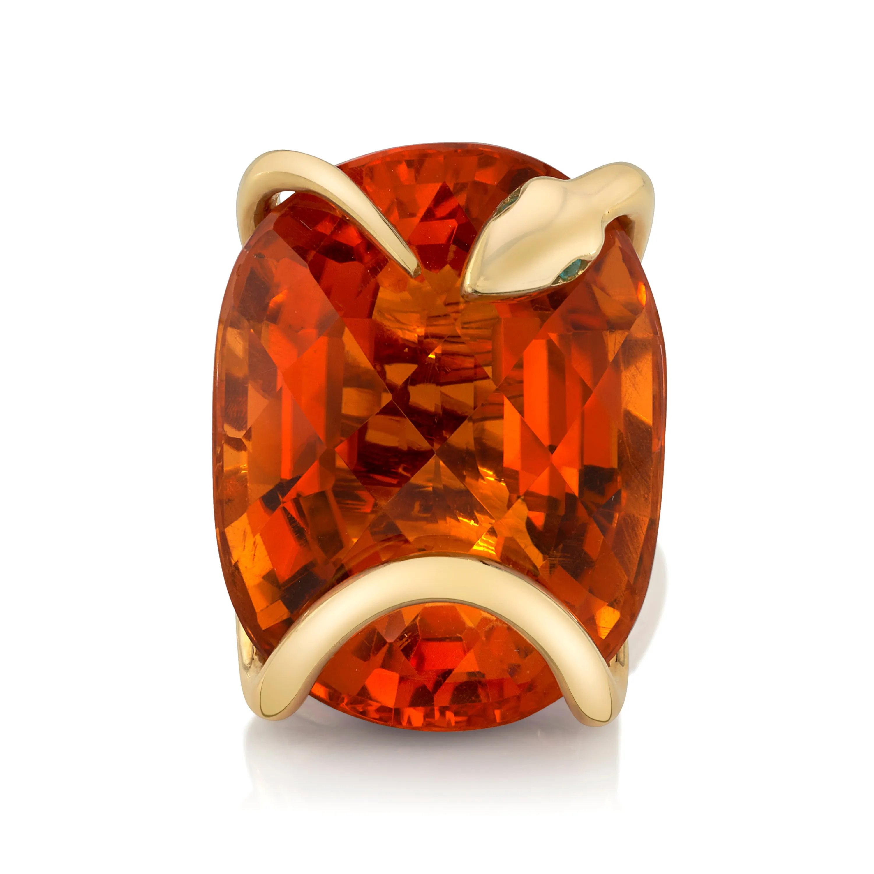 Madeira Citrine Snake on the Rocks Ring