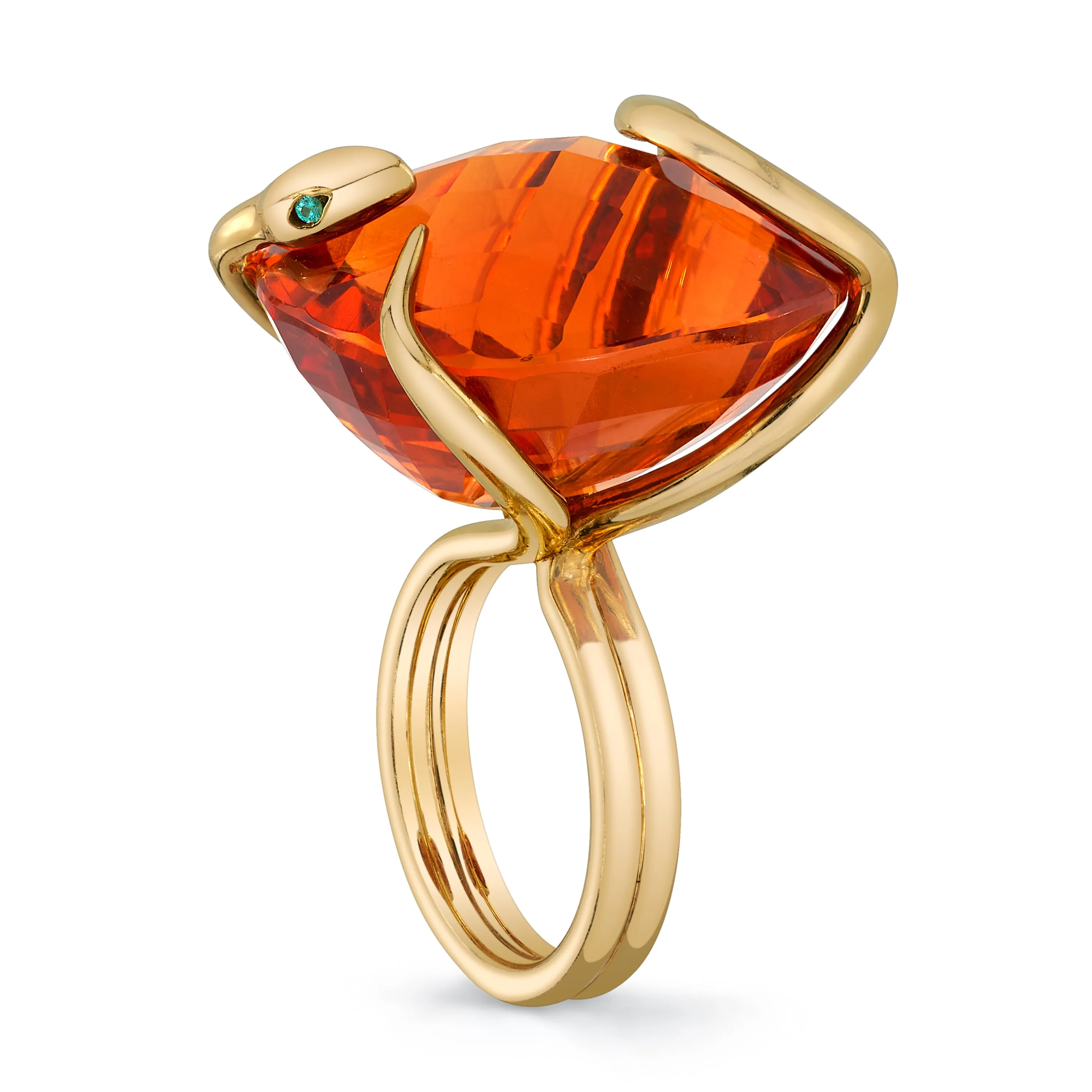 Madeira Citrine Snake on the Rocks Ring