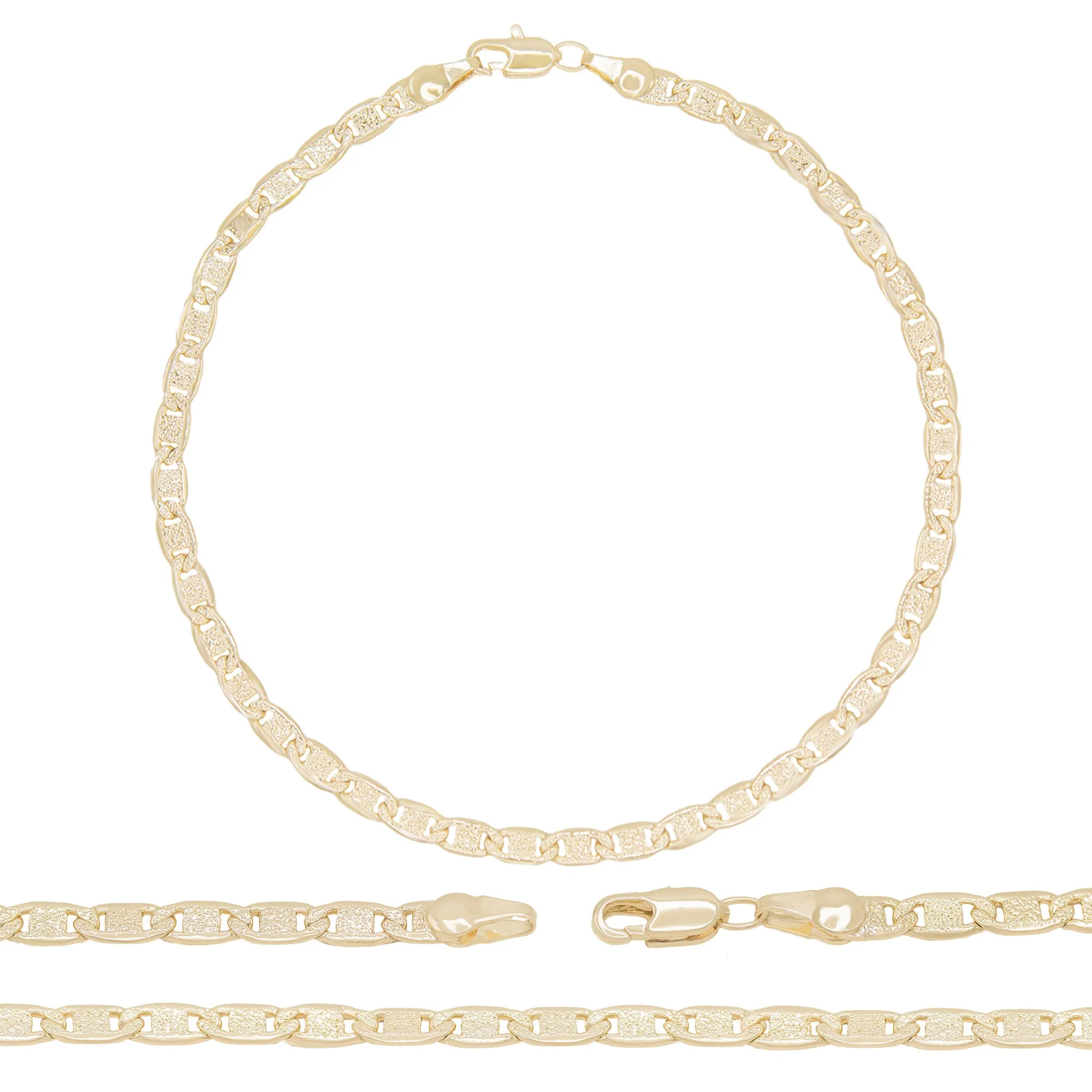 Mariner Chain Anklet 14K Gold Filled 2.7 mm Jewelry Women 9.5"