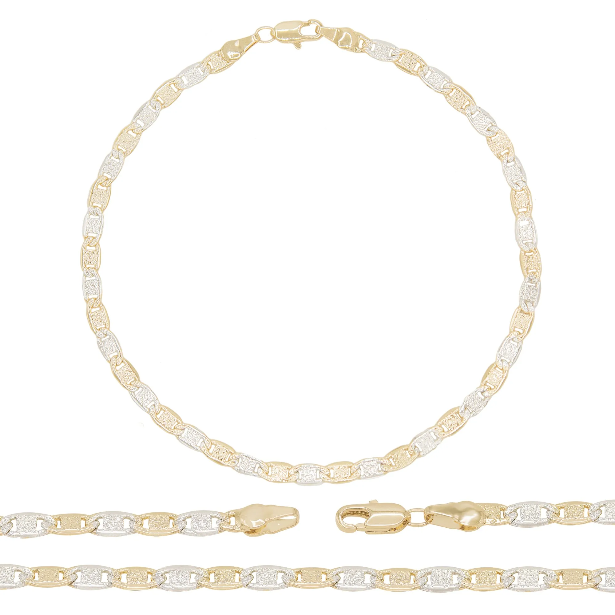 Mariner Chain Anklet 14K Gold Filled 2.7 mm Jewelry Women 9.5"