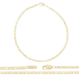 Mariner Chain Anklet 14K Gold Filled 3 mm Jewelry Women 9.5"