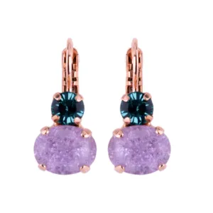 Medium Oval Classic Leverback Earrings in "Violet" *Custom*