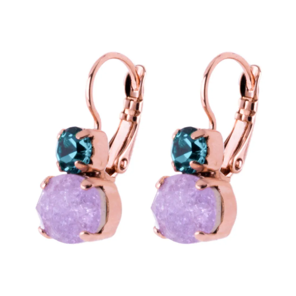 Medium Oval Classic Leverback Earrings in "Violet" *Custom*