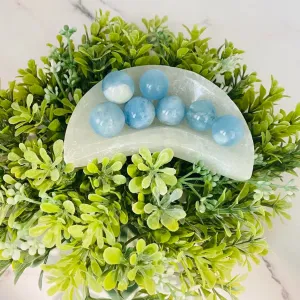 Mini Aquamarine Sphere Crystal, Crystal for Meditation