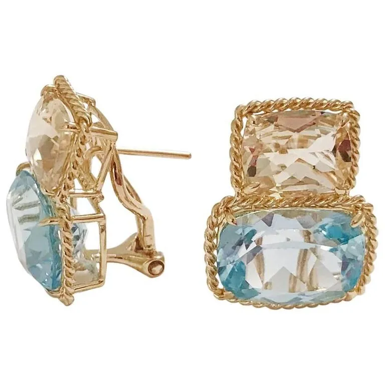 Mini Three Stone Ring with Rope Twist Border