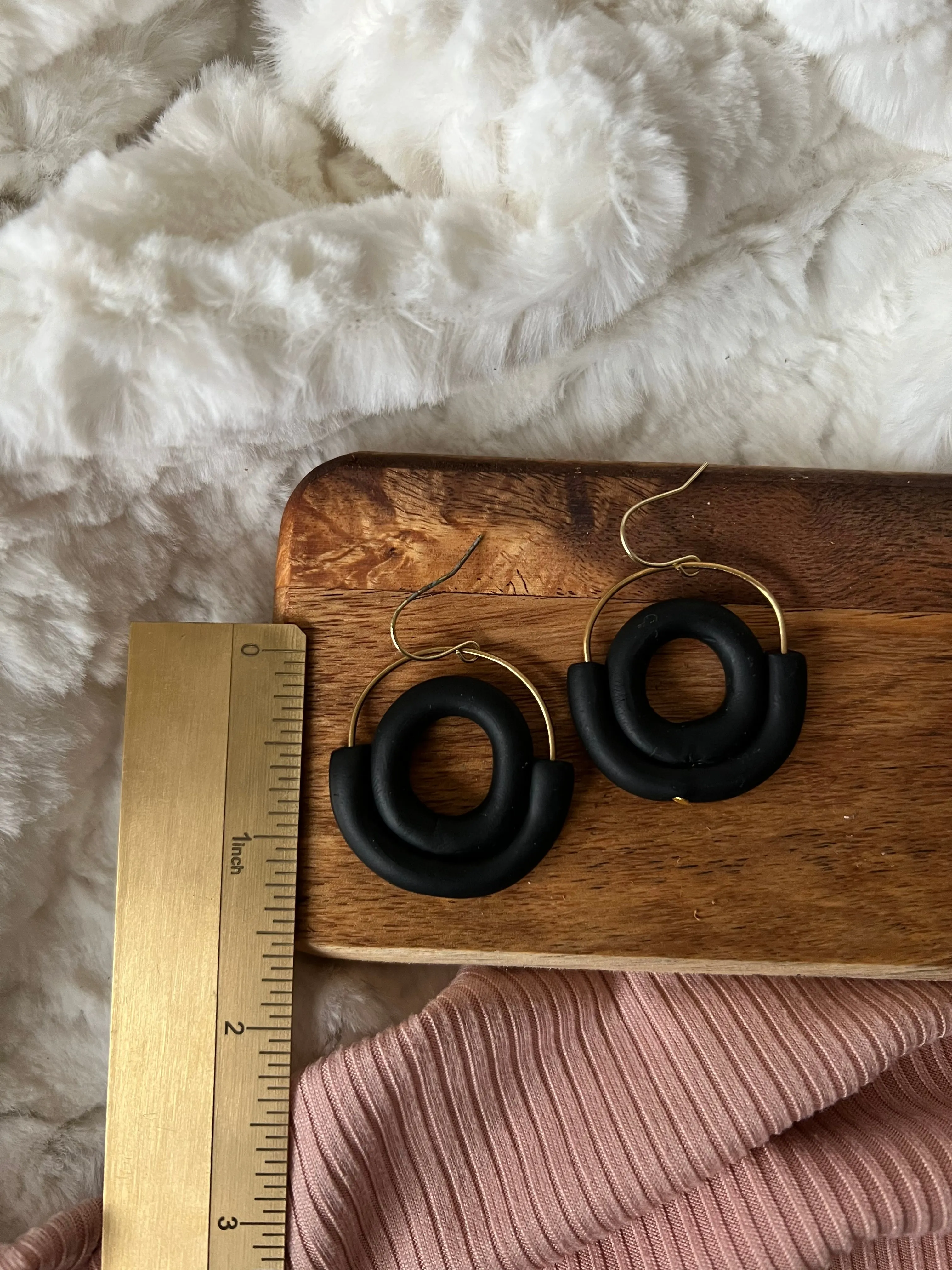 Monica Sandstone Hoop Earrings