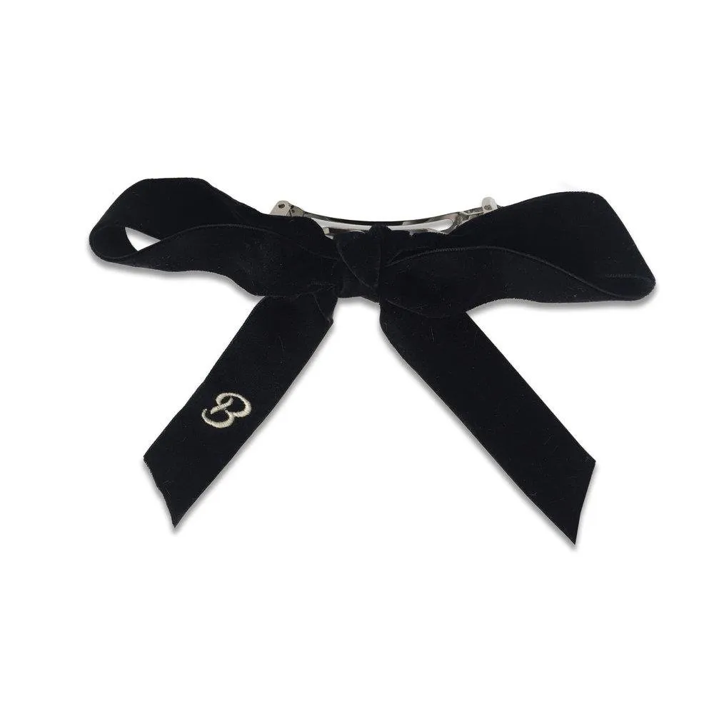 Monogram Bow French Barrette