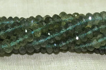 Moss Aquamarine Faceted Rondelles