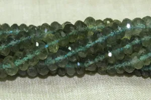 Moss Aquamarine Faceted Rondelles