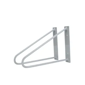 Original Hairpin Shelf Brackets / Floating Desk Brackets, Pair of 2‚Grey