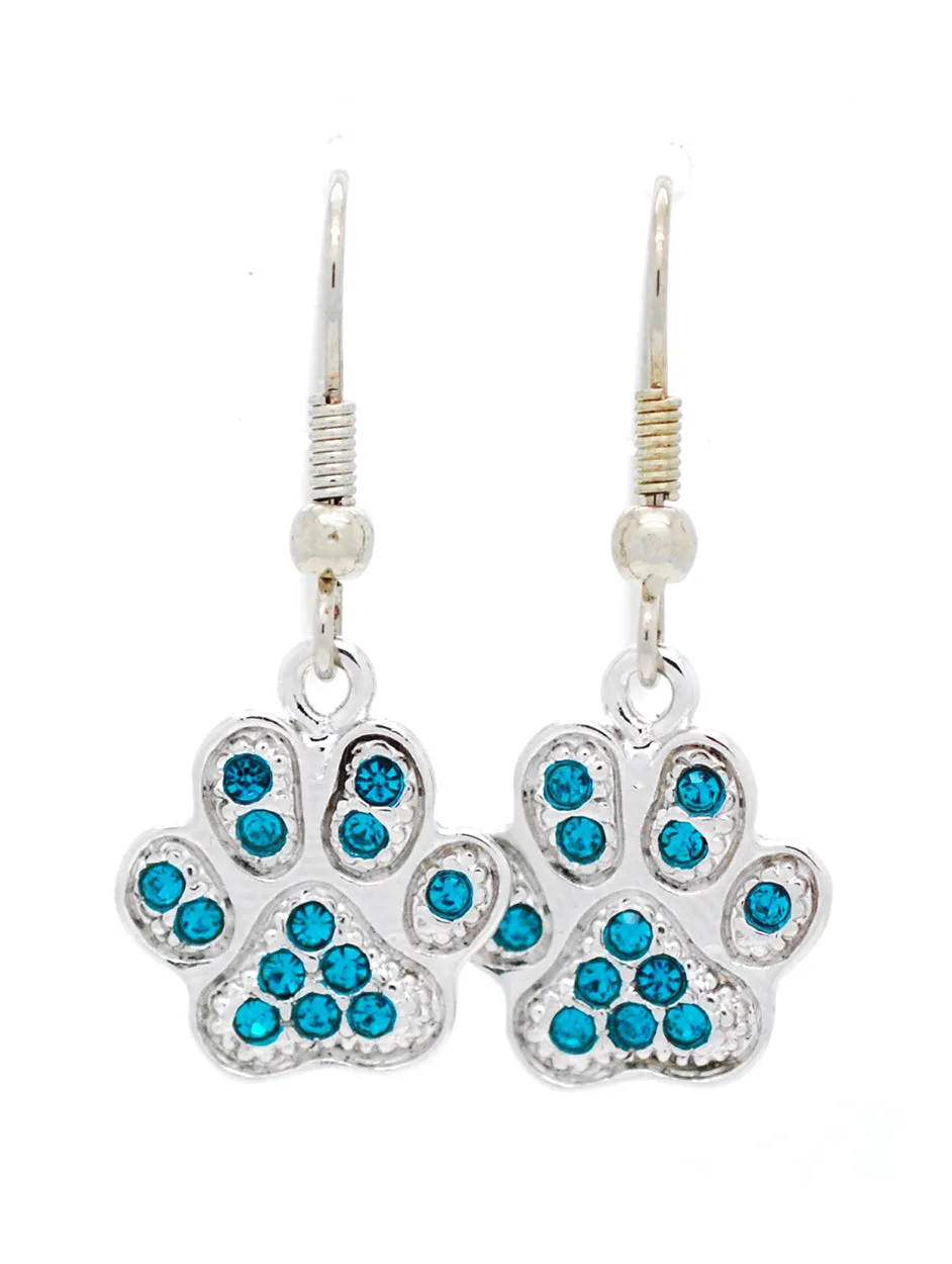 Paw Print Earrings - DANGLE