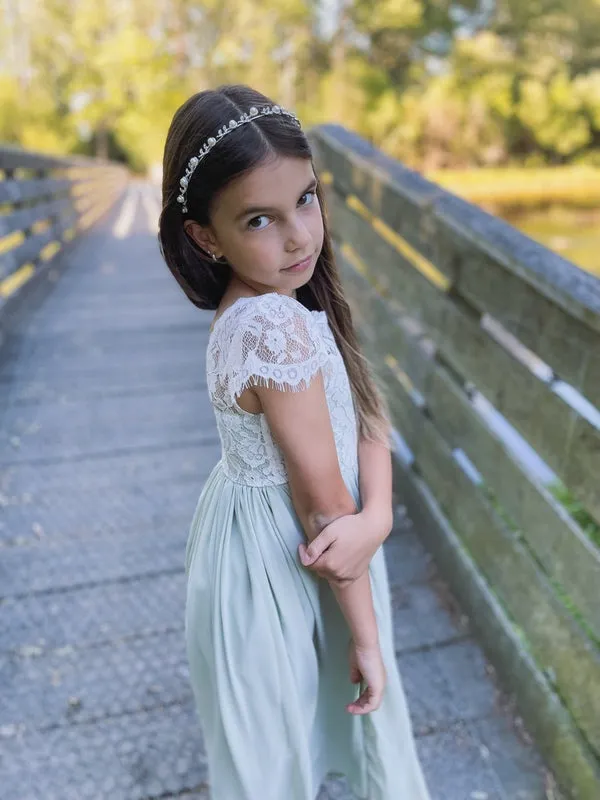 Pearl and Leaf Girls Headband