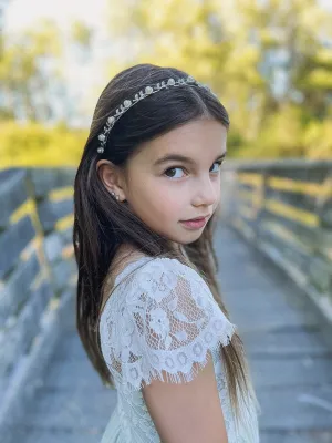 Pearl and Leaf Girls Headband