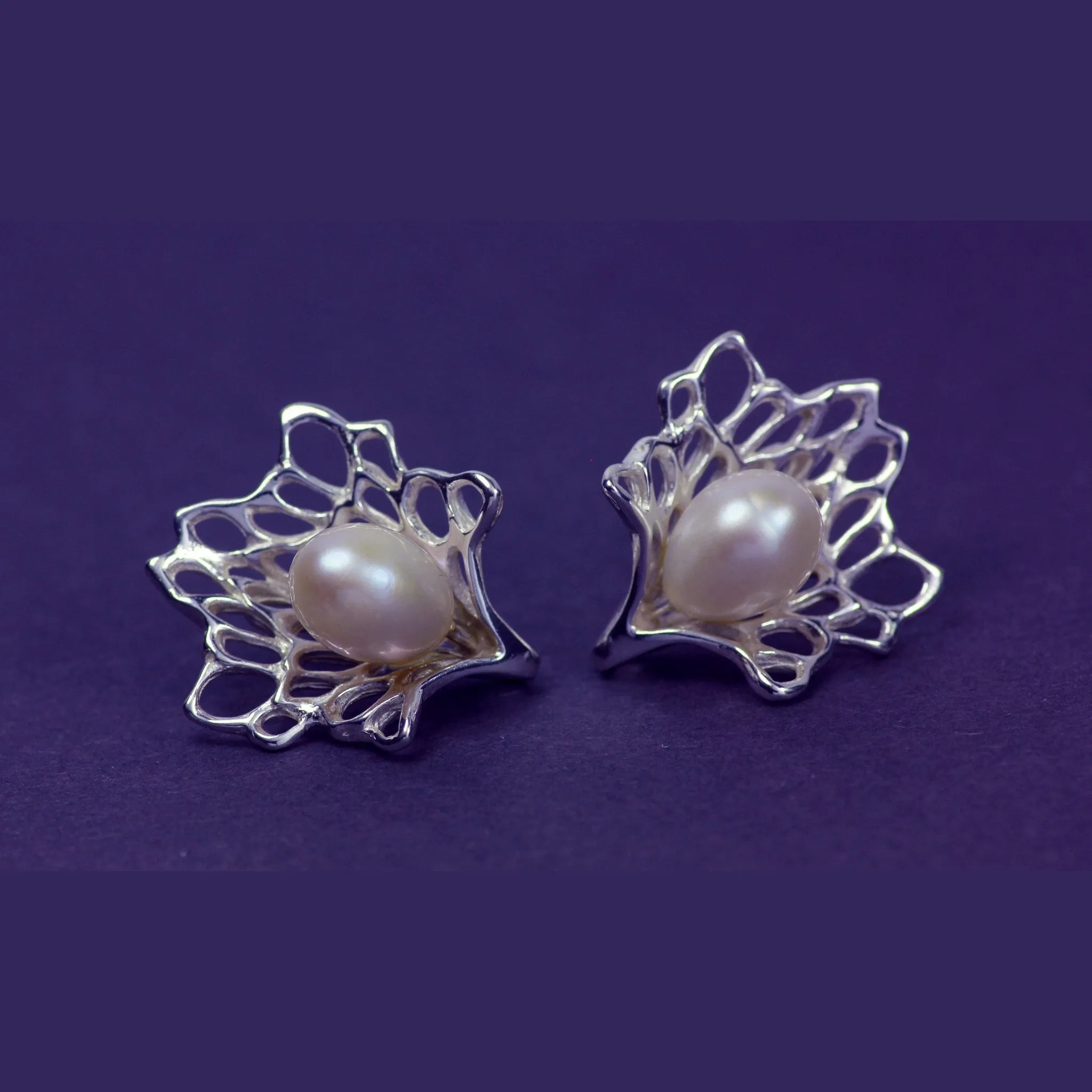 Petals & Pearls Stud Earrings