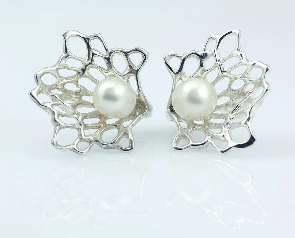 Petals & Pearls Stud Earrings