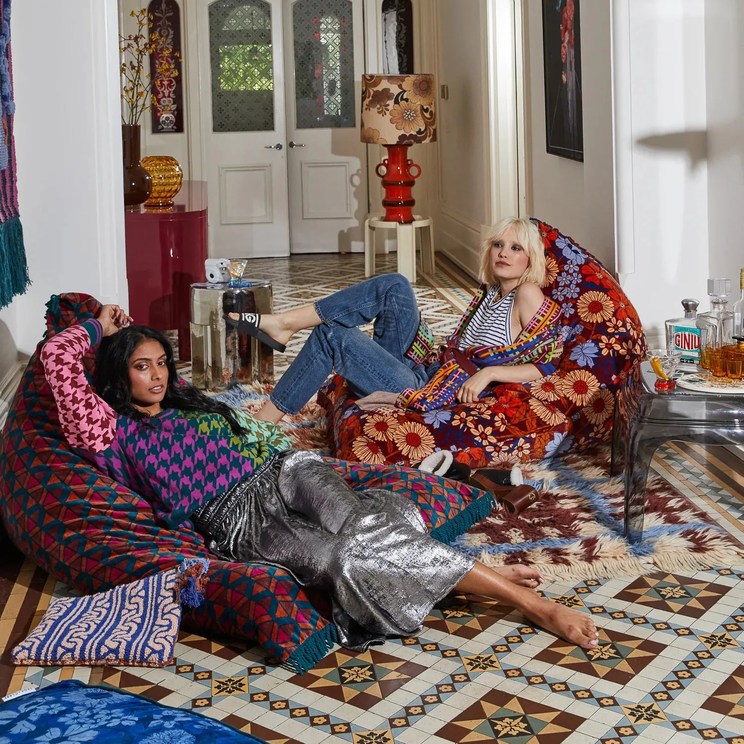 Pirro Velvet Beanbag - Sage & Clare