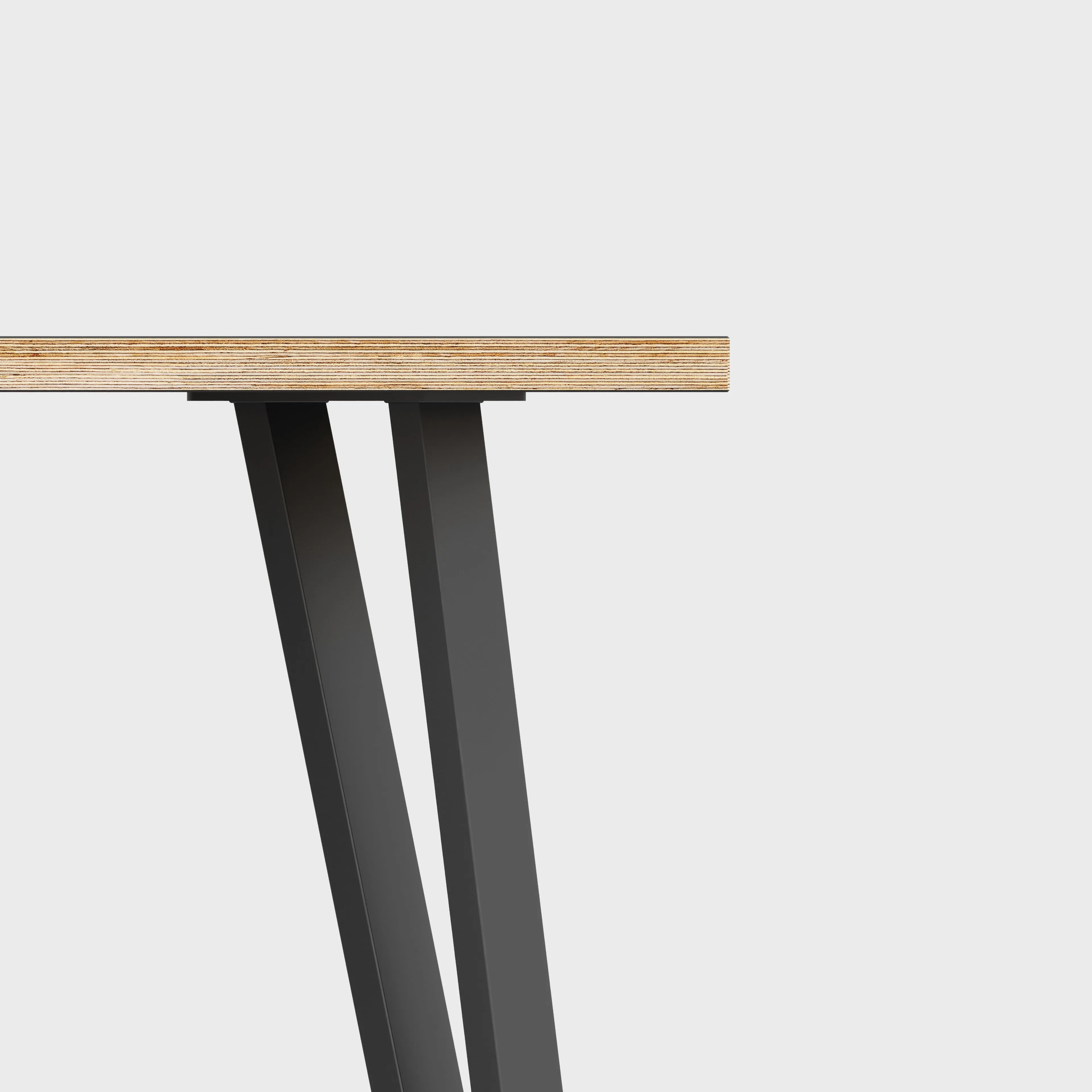 Plywood Desk with Black Box Hairpin Legs - Formica Chrome Yellow - 1200(w) x 600(d) x 735(h)