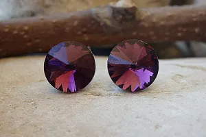 Purple Studs Amethyst Earrings