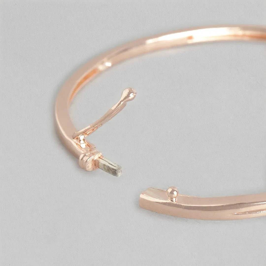 Rose Gold Elegance Cubic Zirconia 925 Sterling Silver Bracelet