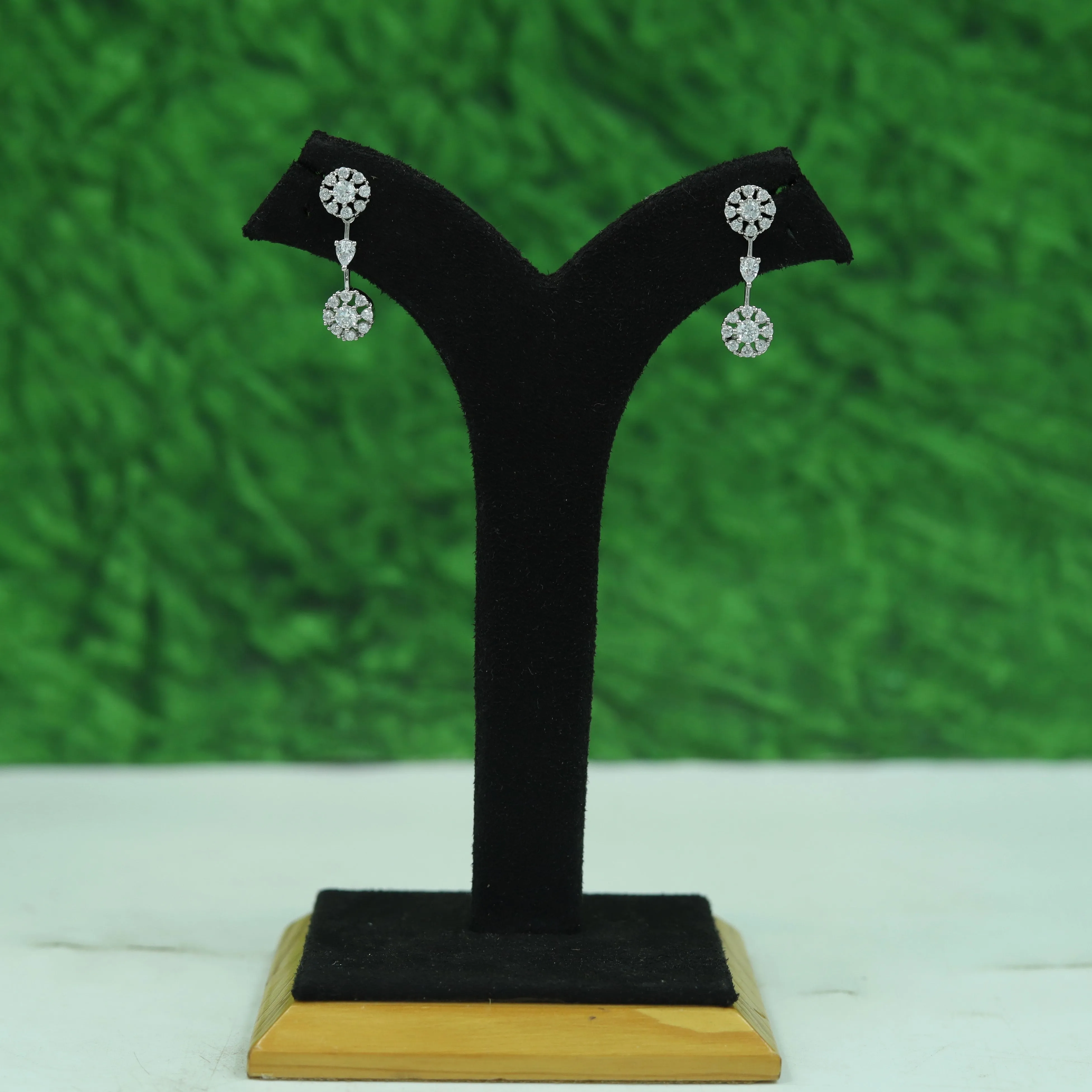 Round Neck Zircon/AD Necklace Set 16900-08