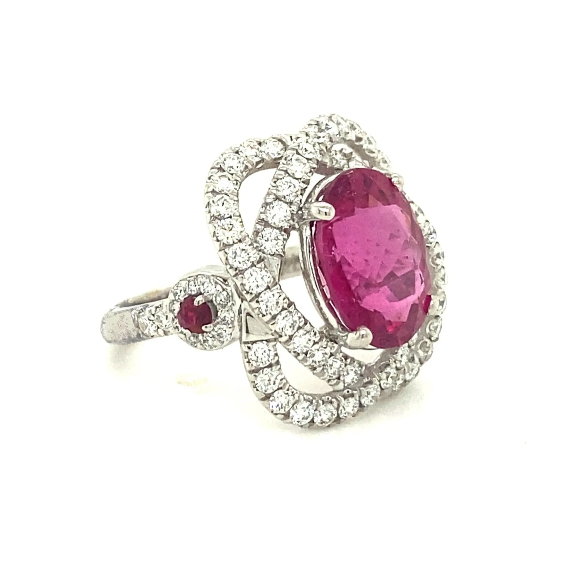 Rubellite & Diamond Cocktail Ring