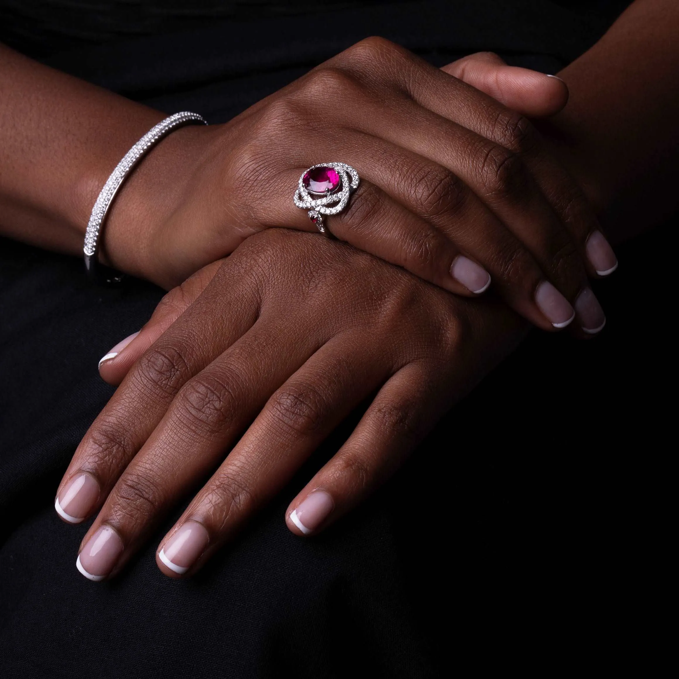 Rubellite & Diamond Cocktail Ring