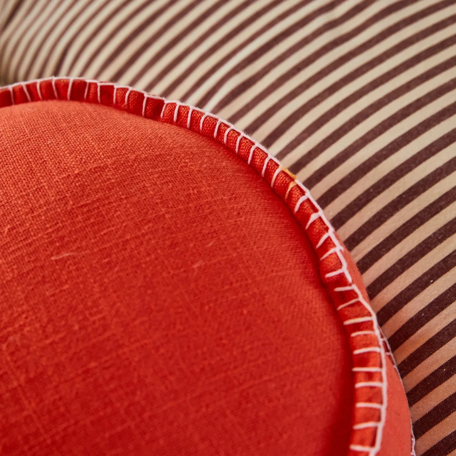 Rylie Round Cushion - Cherry - Sage & Clare