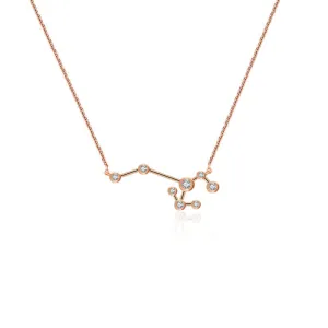 Sagittarius Zodiac Constellation Necklace 18k Gold & Diamond