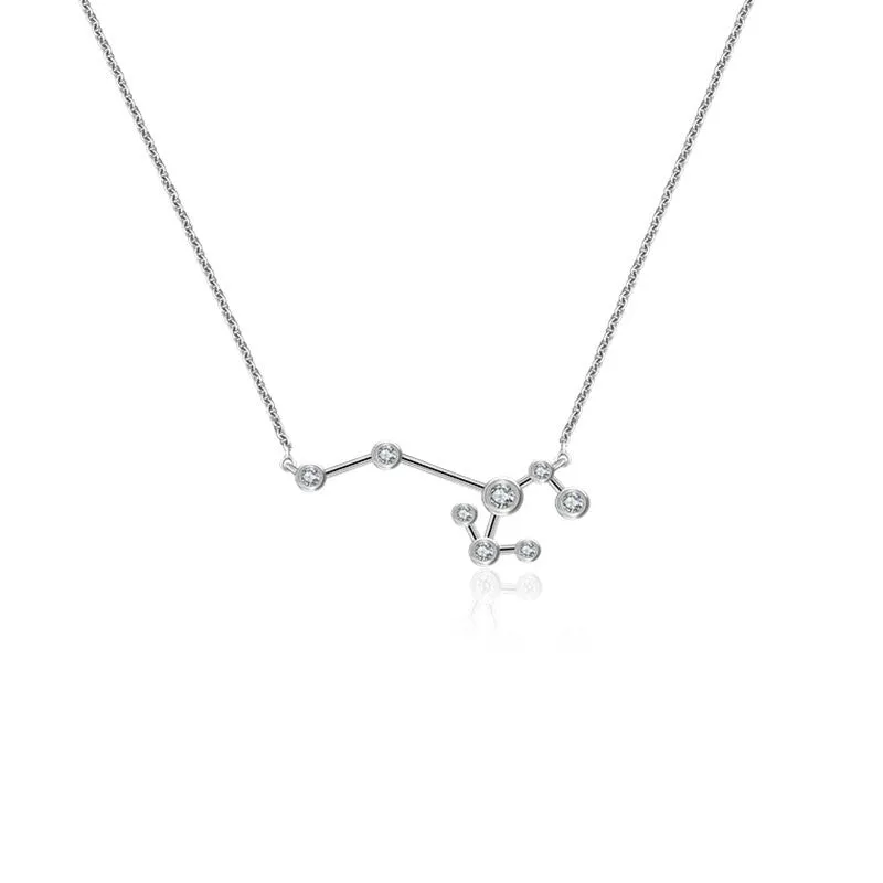 Sagittarius Zodiac Constellation Necklace 18k Gold & Diamond