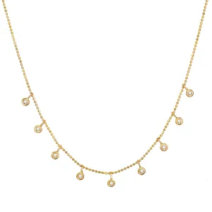 Scatter Joy 14kt Gold Diamond Necklace