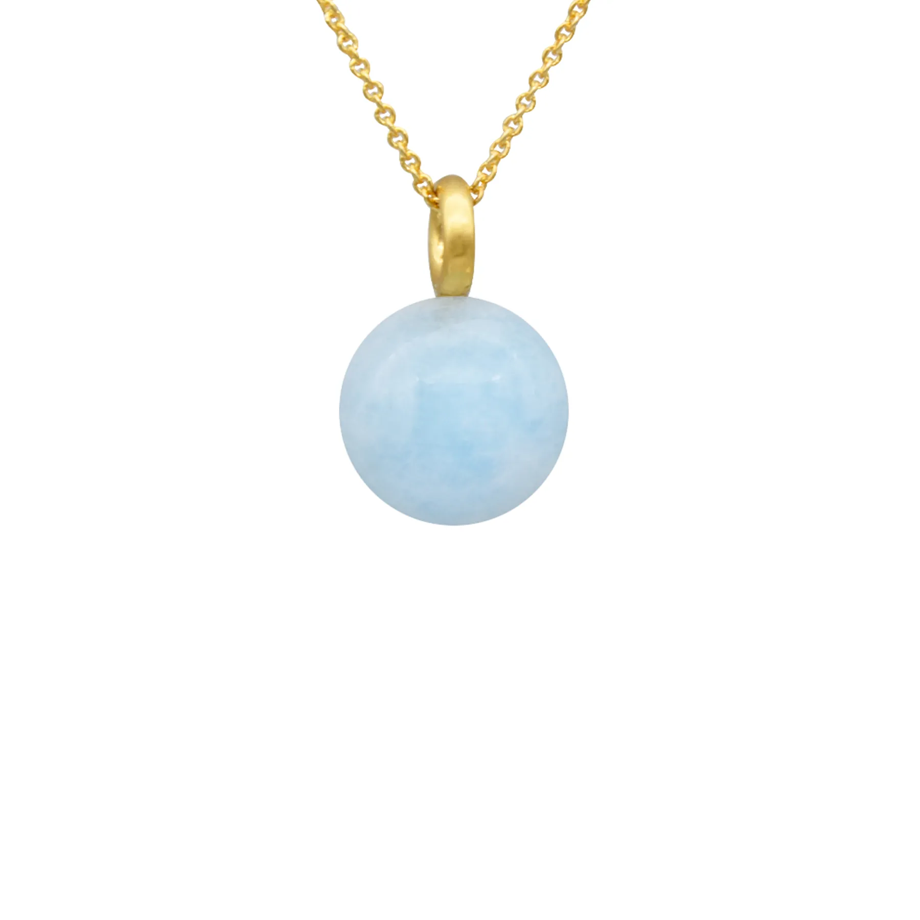 SEA PONNIES BUBBLES PENDANT 18K YELLOW GOLD, AQUAMARINE