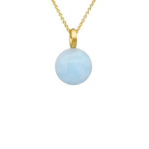 SEA PONNIES BUBBLES PENDANT 18K YELLOW GOLD, AQUAMARINE
