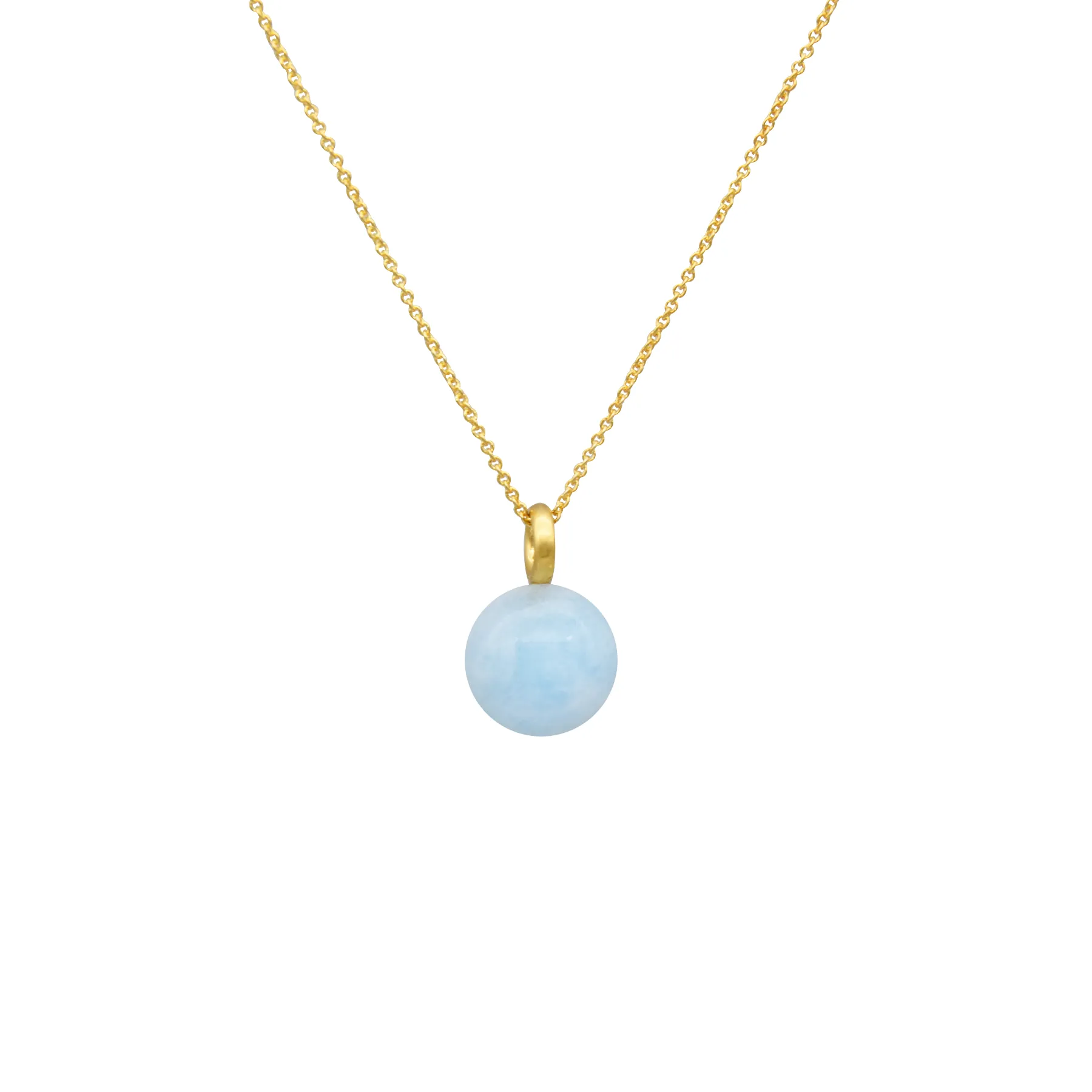 SEA PONNIES BUBBLES PENDANT 18K YELLOW GOLD, AQUAMARINE