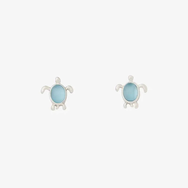 Sea Turtle Stud Silver