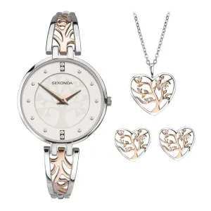 Sekonda Tree of Life Ladies Watch Gift Set 2749G