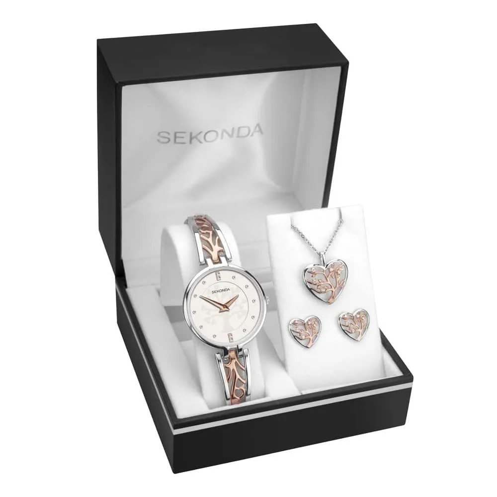 Sekonda Tree of Life Ladies Watch Gift Set 2749G